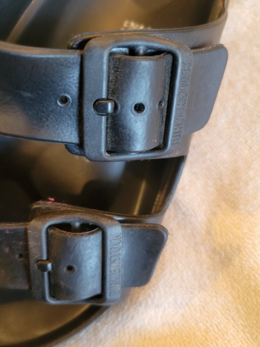 2 Pair Birkenstock Arizona EVA Sandals Black Blue Women's 39 US 8-8.5 - Picture 6 of 15